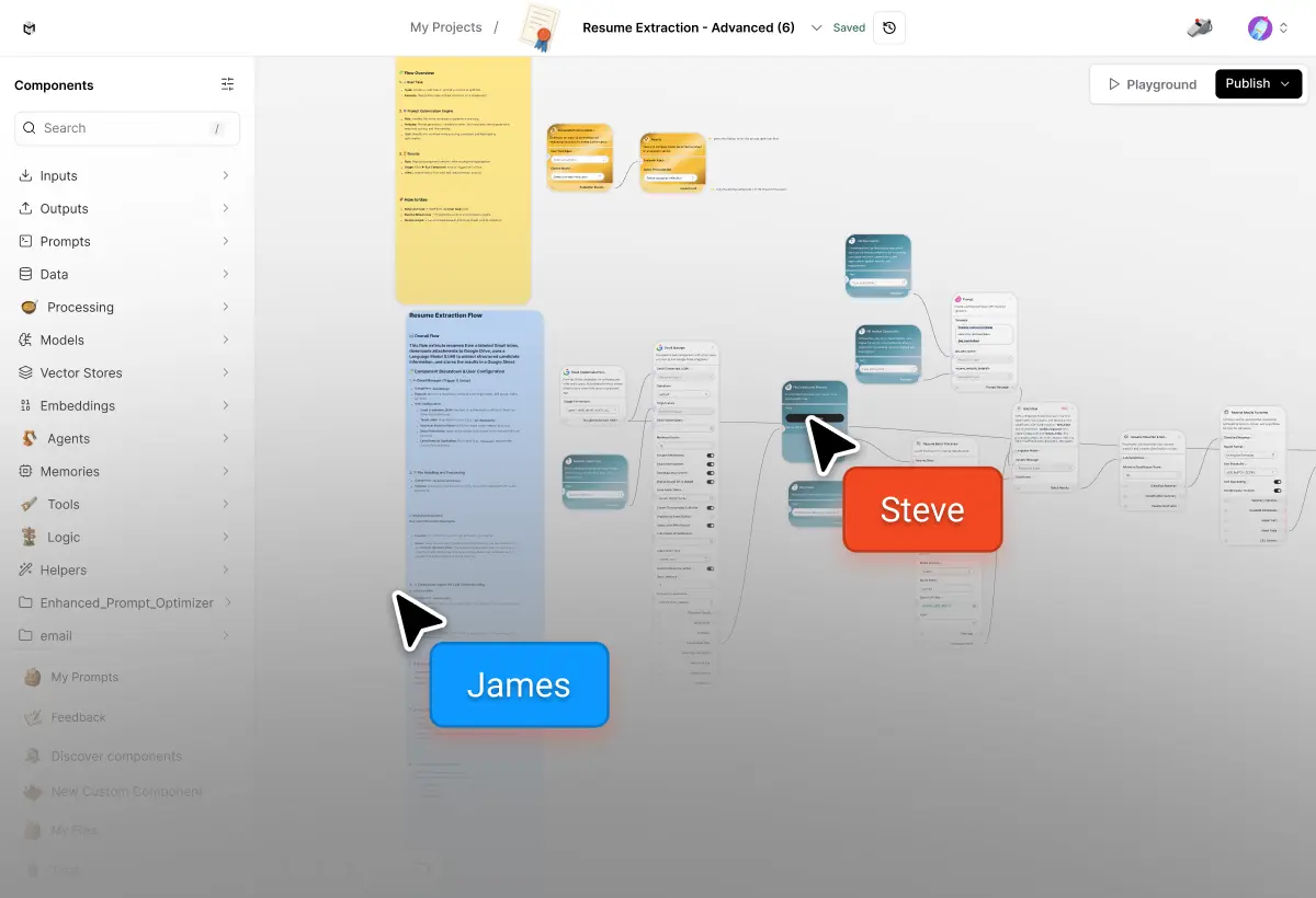 Collaboration and operations interface showing team workflows and operational controls